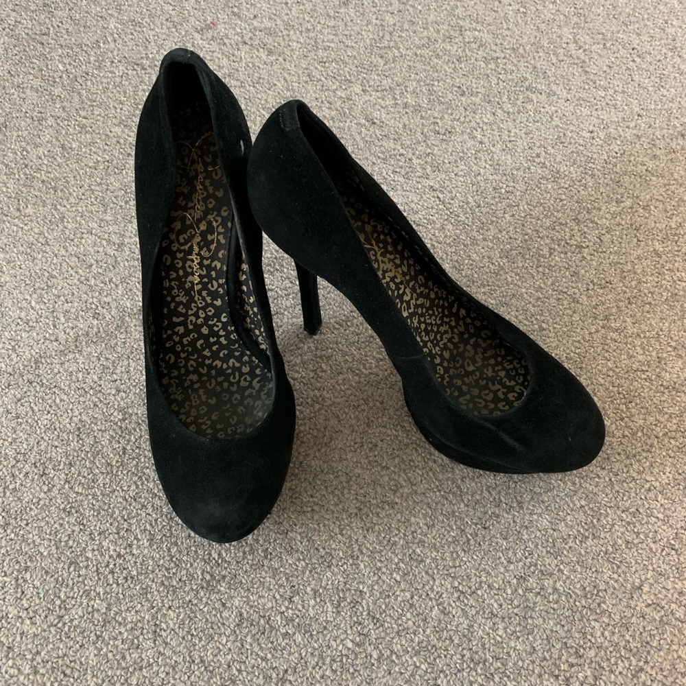 Jessica Simpson black stilettos